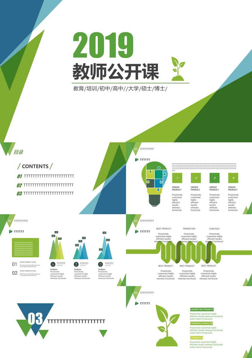 教育说课 (44)教学课件PPT模板